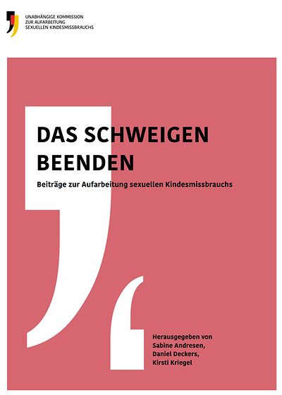 Screenshot Titelseite der Broschüre Das Schweigen beenden