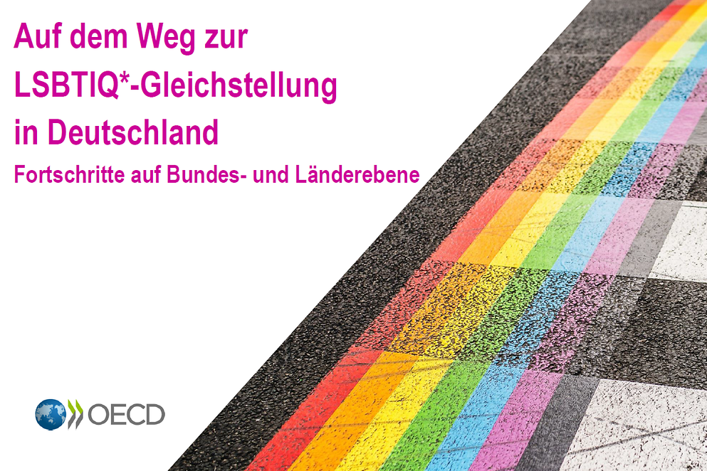 Cover der Studie mit Regenbogenfarben und den Farben der deutschen Flagge
