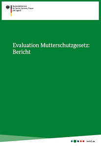 Titelseite Evaluation Mutterschutzgesetz - Bericht