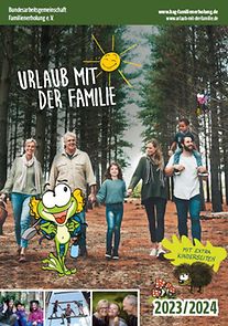 Titelseite vom Katalog Urlaub mit der Familie 2023/2024