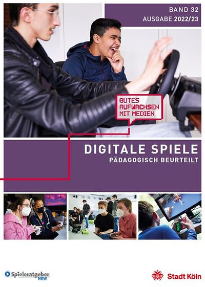 Titelseite der Broschüre "Digitale Spiele - Pädagogisch beurteilt - Band 32"