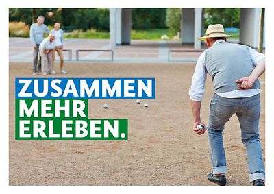 Postkarte Zusammen mehr erleben - Motiv Boule