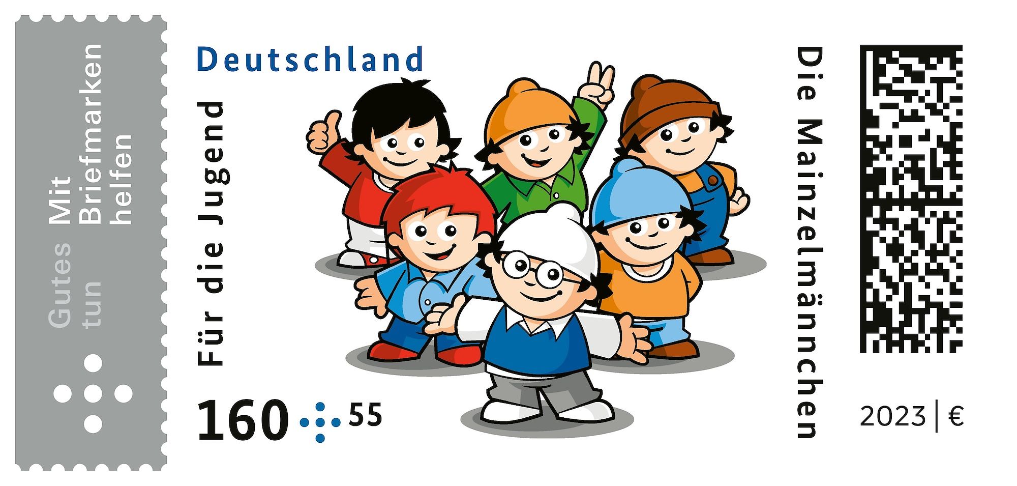 Briefmarke aus der Serie "Für die Jugend" 2023