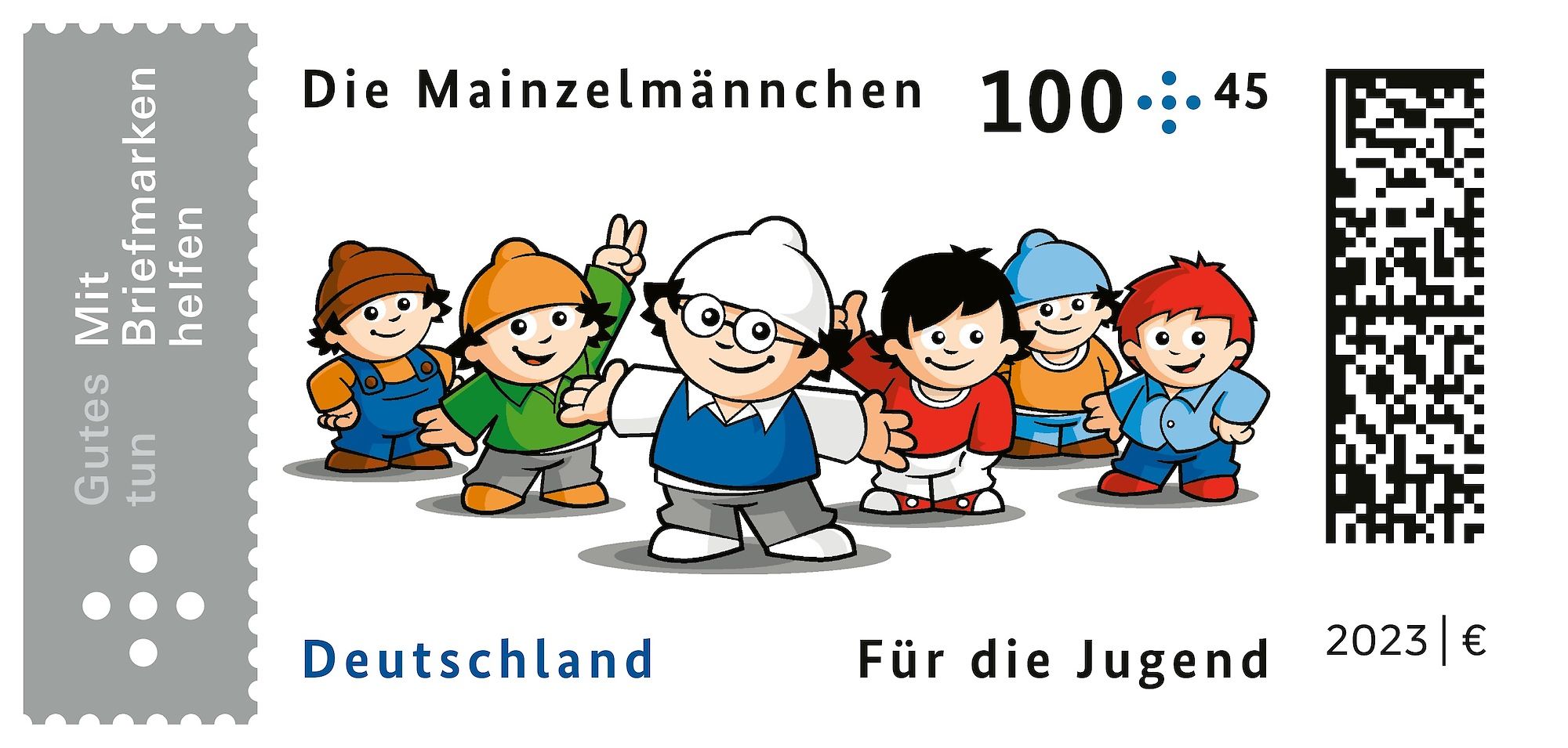 Briefmarke aus der Serie "Für die Jugend" 2023