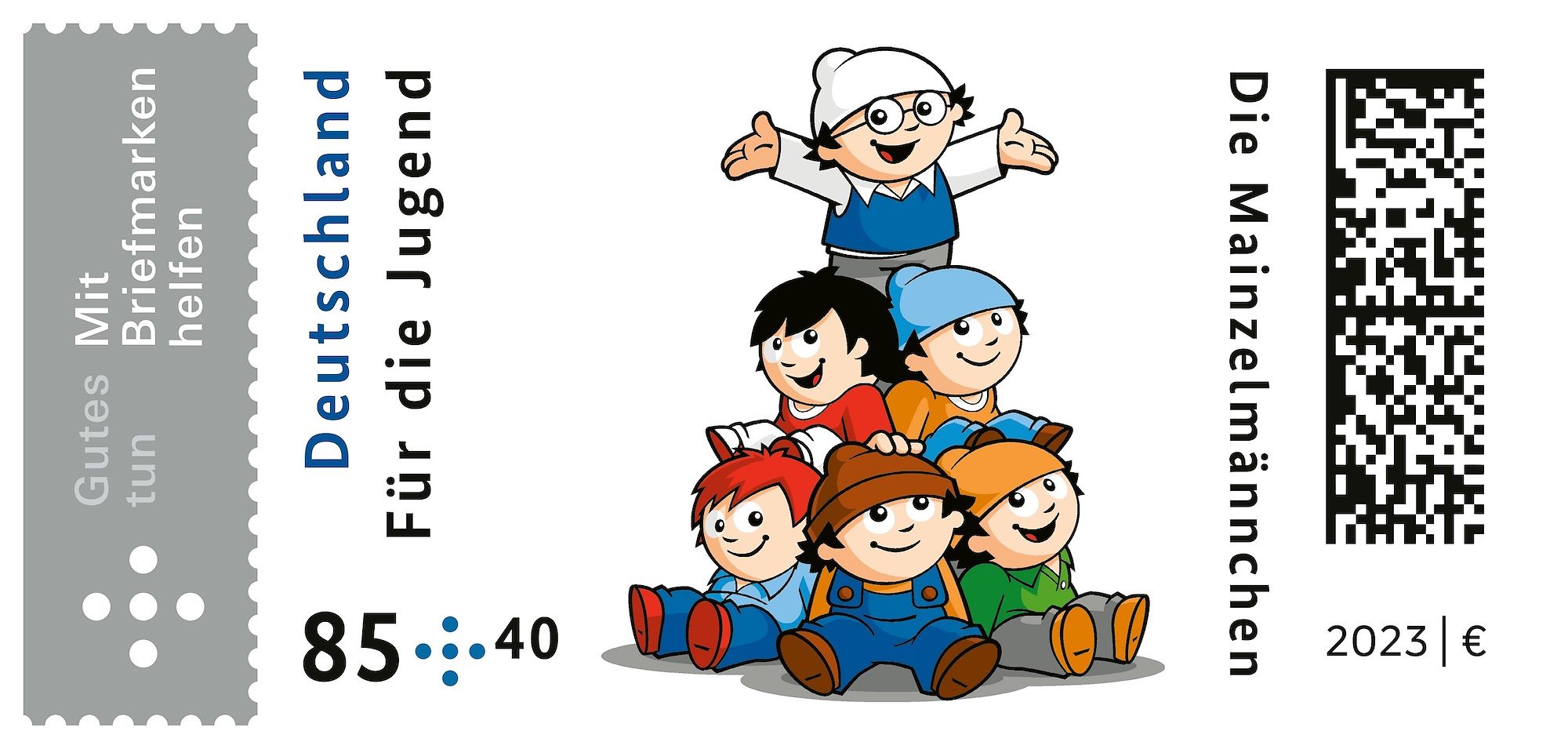 Briefmarke aus der Serie "Für die Jugend" 2023