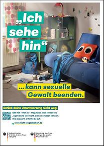 Plakat „Ich sehe hin… kann sexuelle Gewalt beenden.“