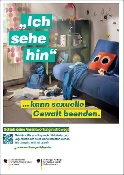 Plakat „Ich sehe hin… kann sexuelle Gewalt beenden.“