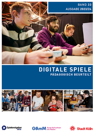 Titelseite der Broschüre "Digitale Spiele - Pädagogisch beurteilt - Band 33"