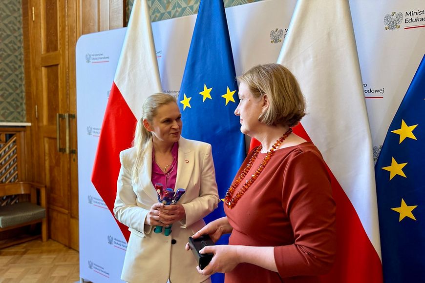 Lisa Paus und die polnische Bildungsministerin Barbara Nowacka