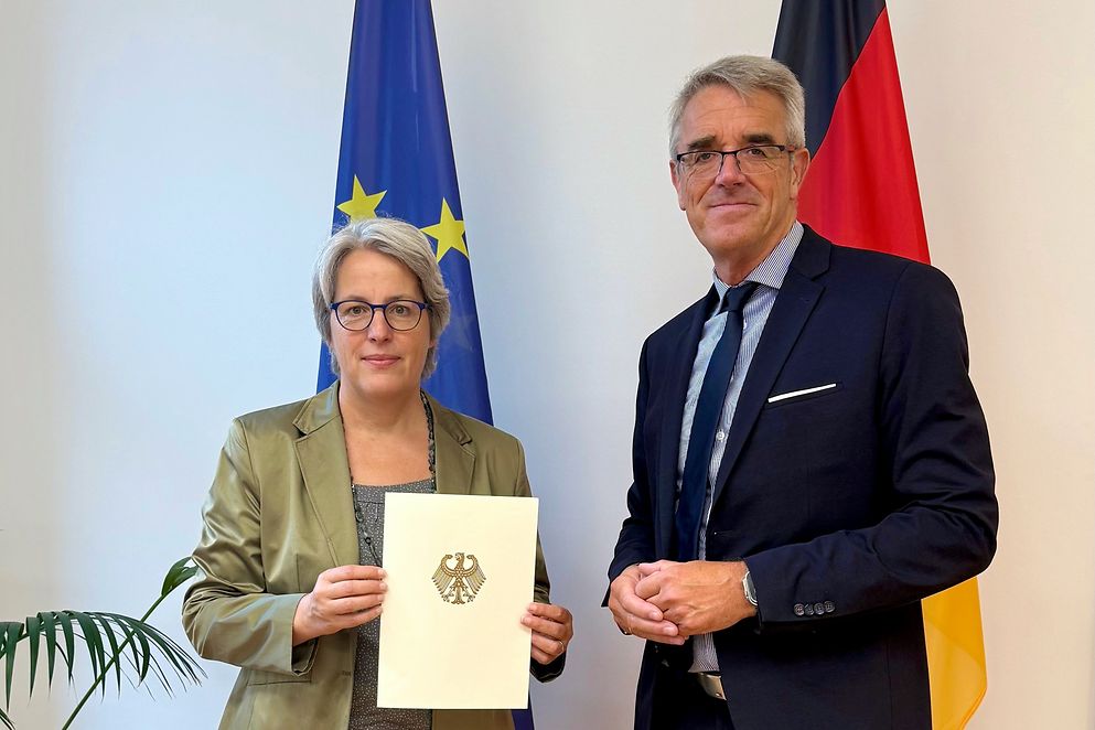 Kerstin Claus und Ingo Behnel bei der Vereidigung