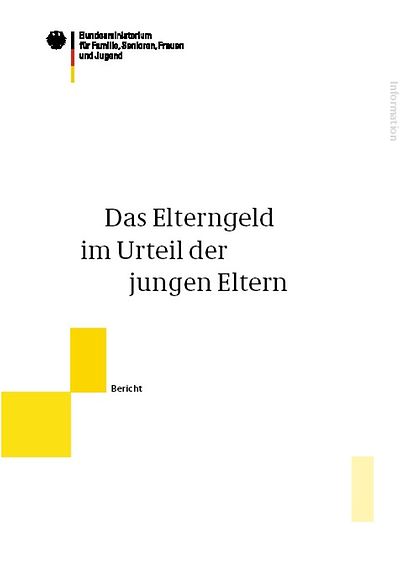 Bericht zum Elterngeld im Urteil der jungen Eltern