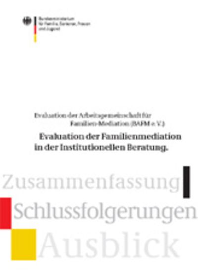 Grafik: Deckblatt der Broschüre zum Thema Familienmediation in der institutionellen Beratung
