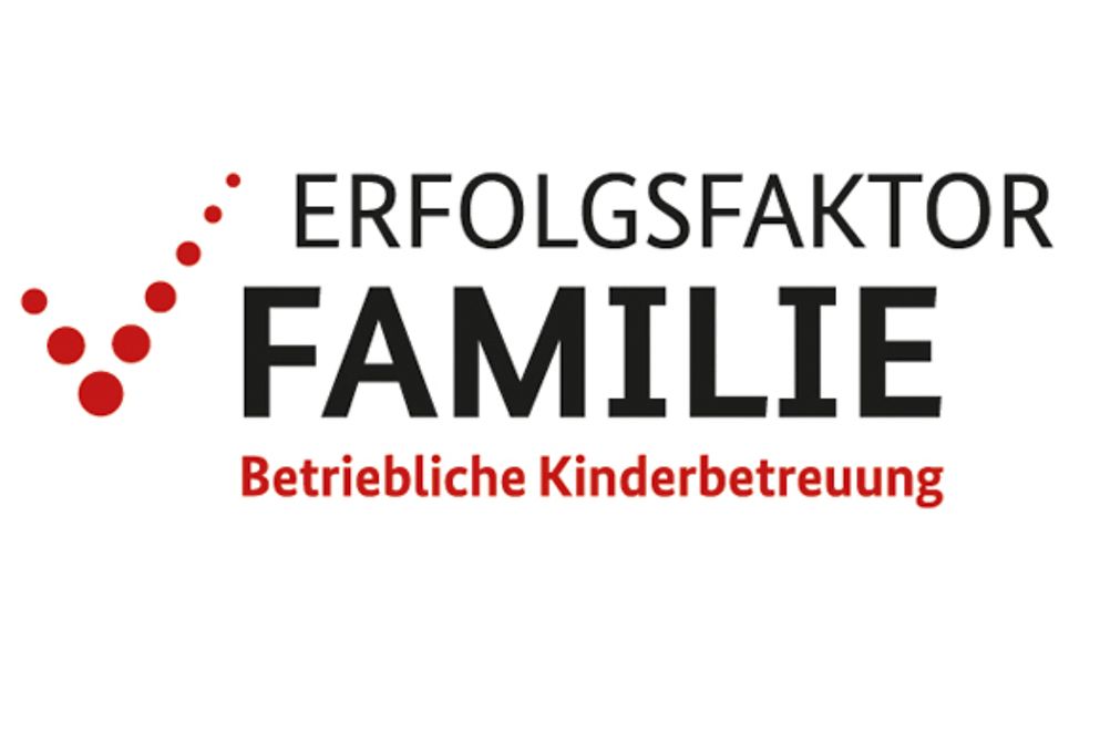 Logo "Betrieblich unterstützte Kinderbetreuung", Bildnachweis: Erfolgsfaktor Familie