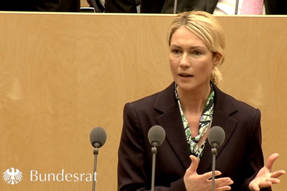 Manuela Schwesig hält eine Rede im Bundesrat