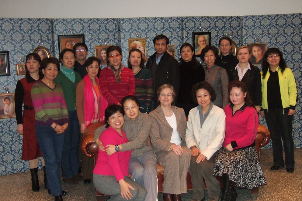 Die chinesische Delegation im Bundesfamilienministerium.