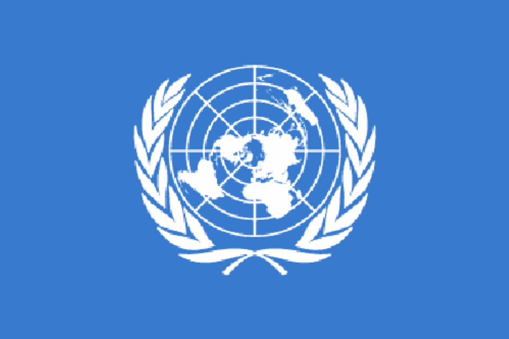 Flagge der Vereinten Nationen. Bildquelle: VN