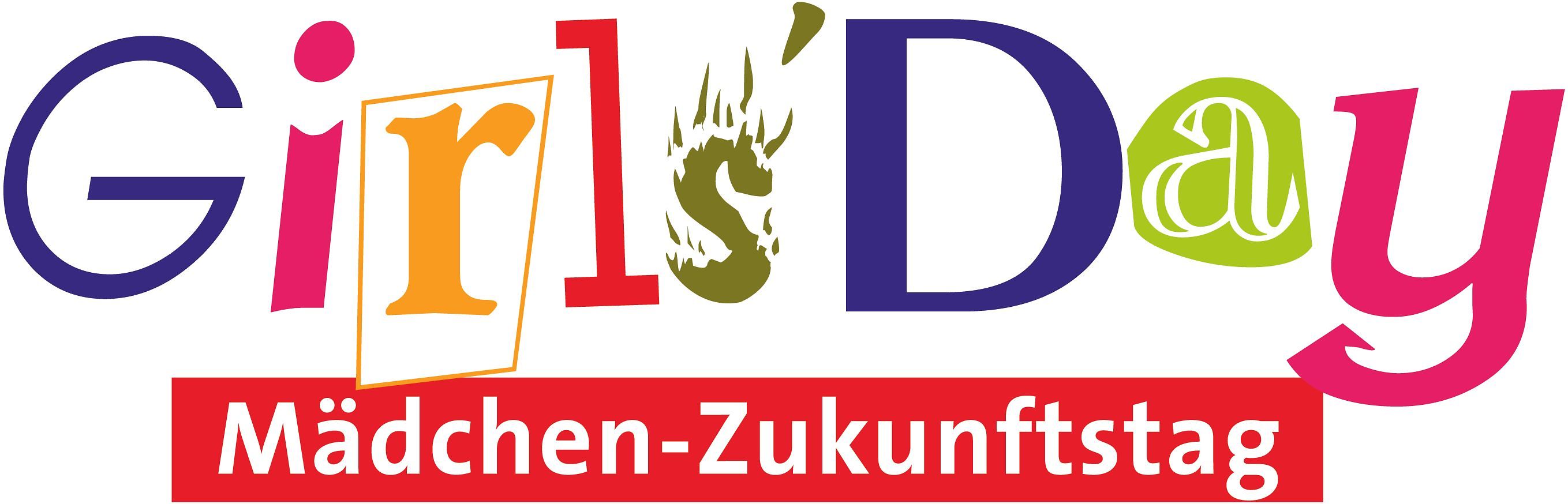 Logo "Girls' Day"- Das Bild zeigt den bunten Schriftzug "Girls' Day".