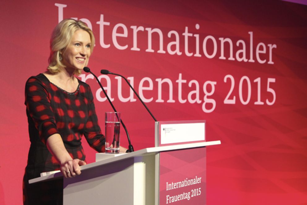 Manuela Schwesig beim Empfang zum Internationalen Frauentag in Berlin