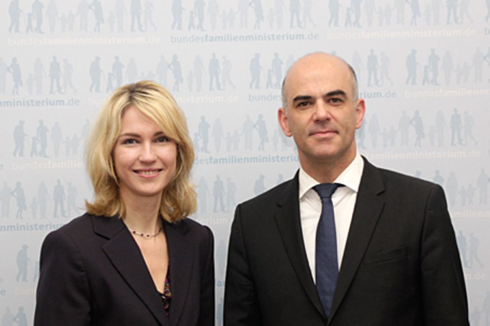 Manuela Schwesig und Alain Berset, Bildnachweis: BMFSFJ