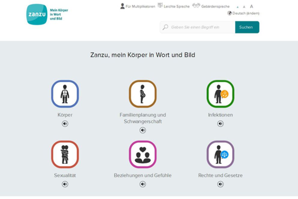 Screenshot von Zanzu.de