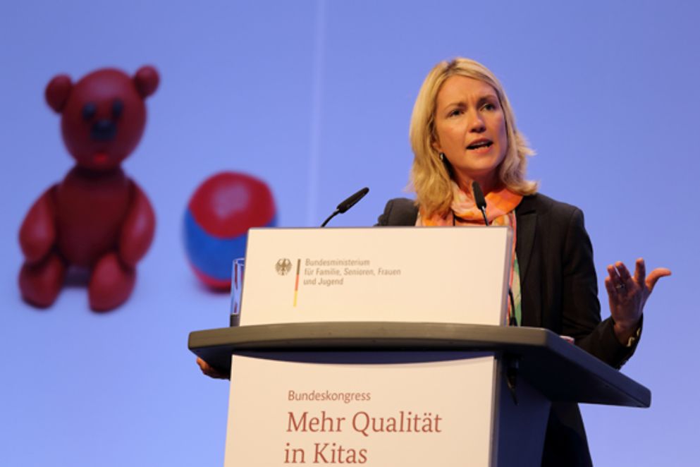 Manuela Schwesig auf dem Bundeskongresses "Mehr Qualität in Kitas"
