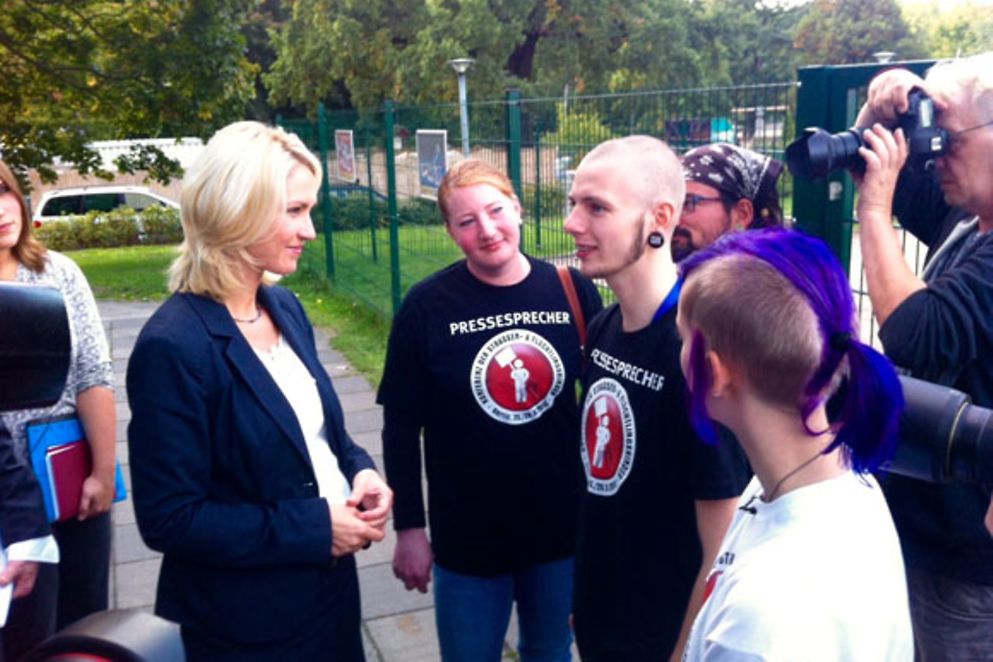Manuela Schwesig bei der 2. Konferenz der Straßen- und Flüchtlingskinder