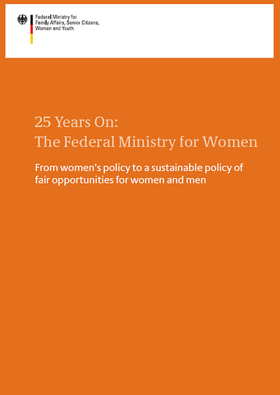 Titelseite 25 Jahre Bundesfrauenministeirum - englisch