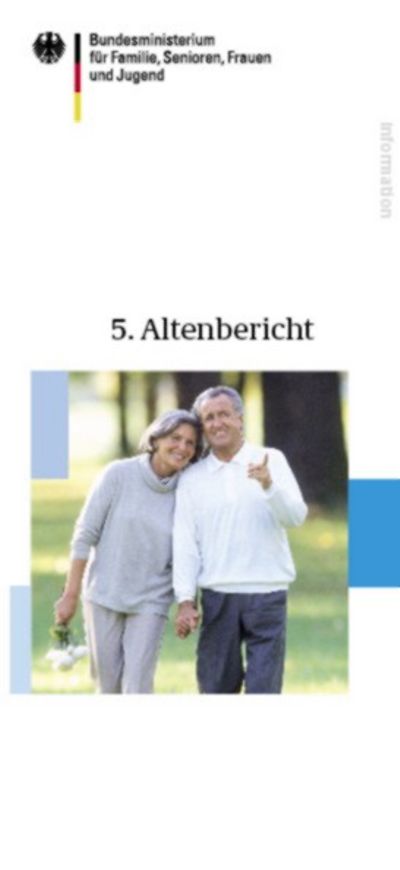 Titelseite Flyer 5. Altenbericht