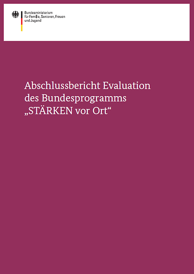 Titelseite Abschlussbericht Evaluation des Bundesprogramms "Stärken vor Ort"