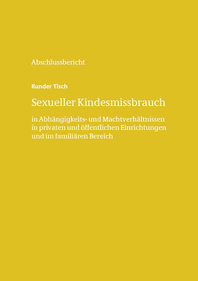 Titelseite Abschlussbericht Runder tisch Sexueller Kindesmissbrauch
