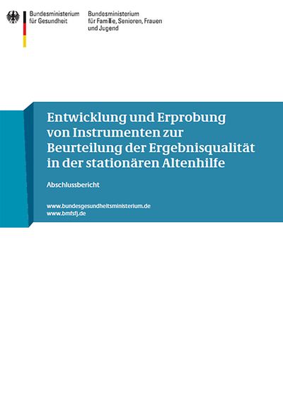 Titelseite Abschlussbericht Stätionäre Altenhilfe