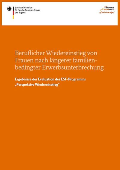 Titelseite Beruflicher Wiedereinstieg von Frauen....