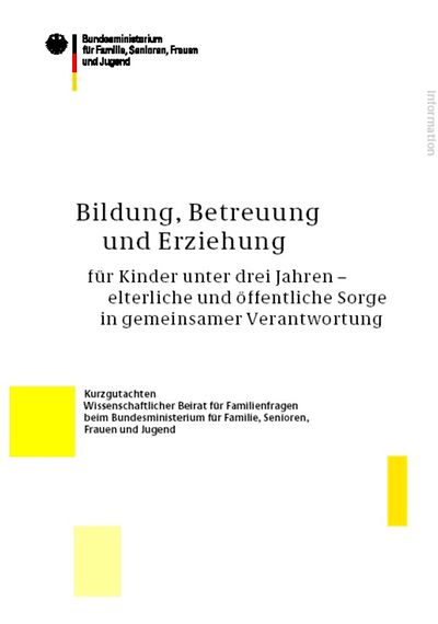 Titelseite "Bildung, Betreuung und Erziehung"