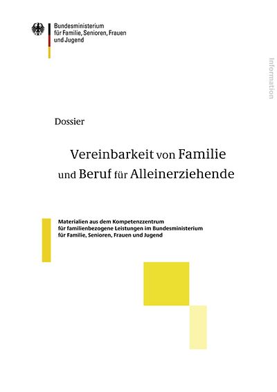 Titelseite: Dossier Alleinerziehnde