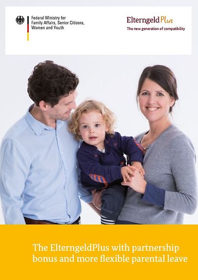 Cover der Broschüre "ElterngeldPlus - englisch"