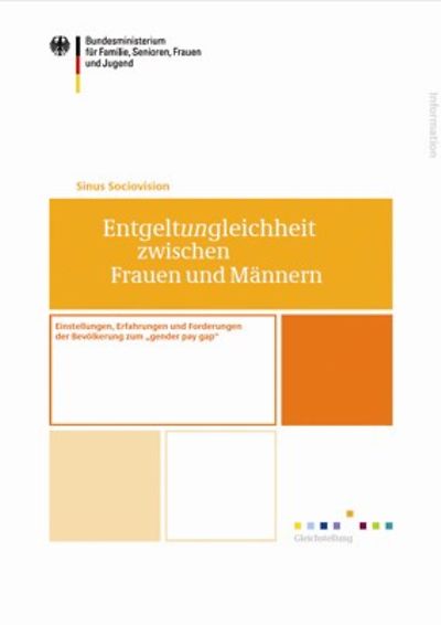 Titelseite der Broschüre Entgeltungleichheit zwischen Frauen und Männern