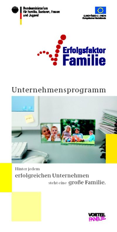Deckblatt des Flyers Erfolgsfaktor Familie - Unternehmensprogramm
