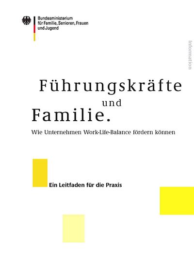 Titelseite der Publikation "Führungskräfte und Familie"