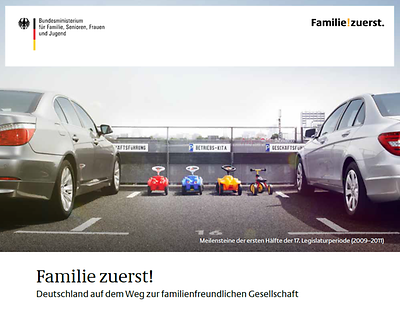 Titelseite: Halbszeitbilanz Familie zuerst!