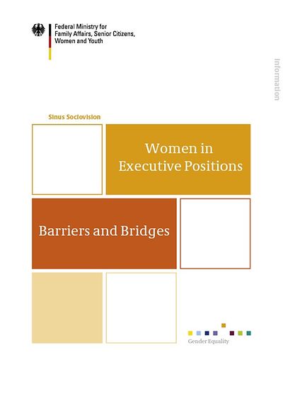 Titelseite der Broschüre Frauen in Führungspositionen - englisch
