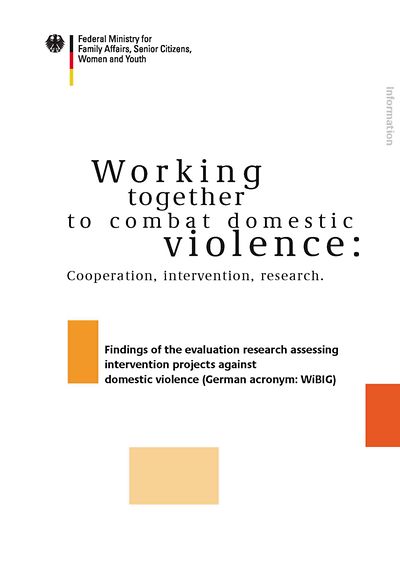 Titelseite der Publikation "Working together to combat domestic violence: cooperation, intervention, research"