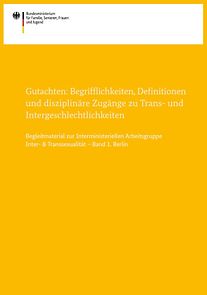 Titelseite Band 1 - Gutachten: Begrifflichkeiten, Definitionen und disziplinäre Zuänge