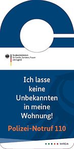 Vorderseite des Lesezeichens bzw. Türhängers