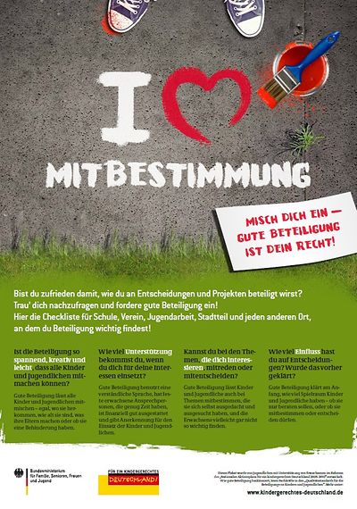 Plakat I love Mitbestimmung