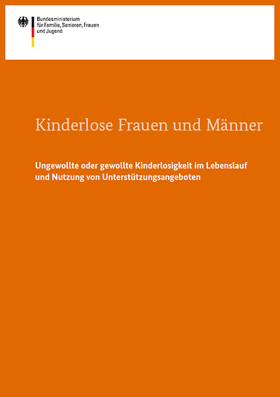 Cover der Broschüre "Kinderlose Frauen und Männer"