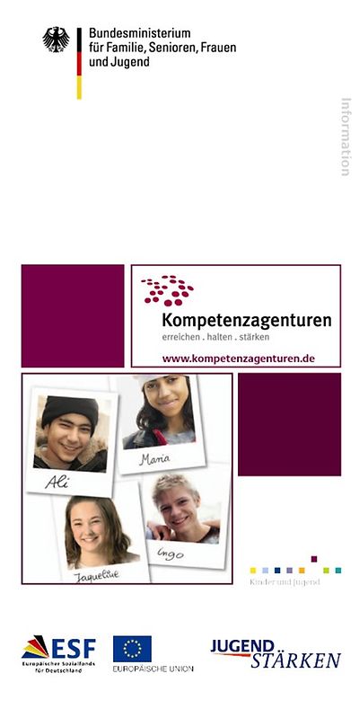Titelseite des Flyers Kompetenzagenturen