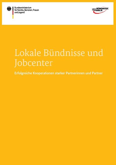 Cover der Broschüre Lokale Bündnisse und Jobcenter