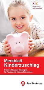 Cover des "Merkblatt Kinderzuschlag"