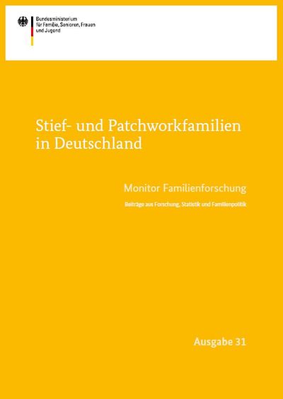 Cover der Broschüre Stief- und Patchworkfamilien in Deutschland
