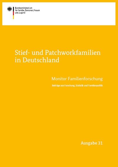 Cover der Broschüre Stief- und Patchworkfamilien in Deutschland